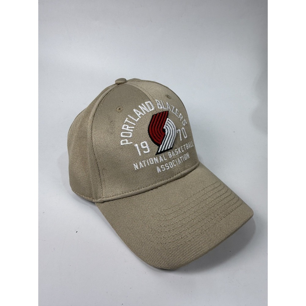 Portland Trail Blazers Hat 1970 NBA Khaki Beige Cap Embroidered Retro